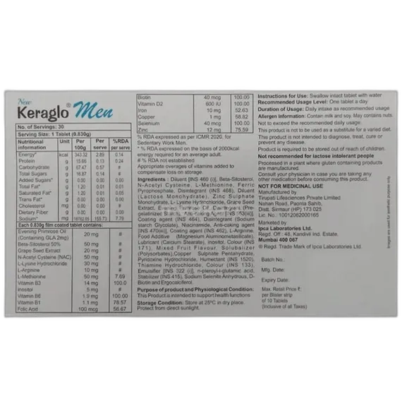 keraglo men tablet 10's